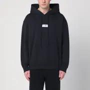 [MM6 Maison Margiela] Black sweatshirt with logo label M Black