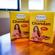 Hari Darshan Herbal Chandan Tika Set of -2 Sandalwood Paste 40g -Navratri Puja