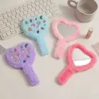 Compact Handheld Mirror Cute Makeup Tool Mini Love Hand Mirror Women