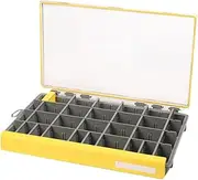 Folpus Fishing Tackle Box Lure Box Portable Waterproof Clear Lid Thicken Fishing Supplies with Removable Dividers Storage Container, 35.5x23x4.5cm