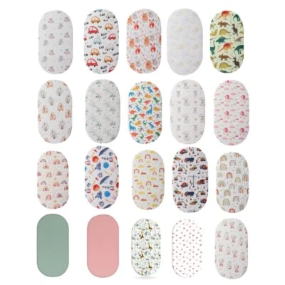 Breathable Baby Bed Sheet Print Boys Girls Pram Fitted Sheet Removable Slipcover