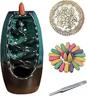 Ezonedeal Mountain River Handicraft Incense Holder Backflow Ceramic Burner Censer Holder for Home Decor Aromatherapy Relaxation Gifts