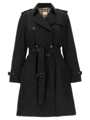 [Burberry] Burberry-Kensington Trench E Impermeabili Nero-Donna 6UK
