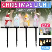 1/2PCS Xmas Solar LED Snowman Lights Christmas Stake Lamp Outdoor Garden Decor