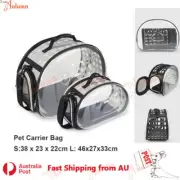 Easy Fold Pet Clear Case Carrier Bag Cat Dog Foldable Breathable EVA Crate