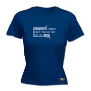 Personal Best RunningStrength Comes When Youve Run Out Of Weak - Funny Novelty Womens T-Shirt T Shirt Tshirt
