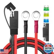 Goupchn SAE Battery Connector, SAE to O Ring Terminal Harness 10AWG 2Pin Quic