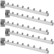 5 Pcs Clothing Racks for Hanging Clothes Wall-mounted Waterfall Hook Hanger