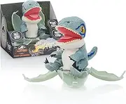 WOW! PODS Stuff Jurassic World Drop n Pop Dino - Velociraptor Blue | Dinosaur Egg with Pop-up Plush Toy | Official Fallen Kingdom Merchandise, Gifts and Toys for Boys and Girls, Aged 5+