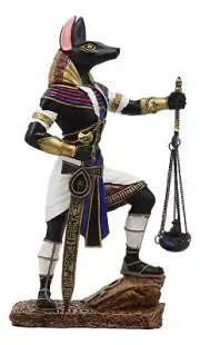 Ebros Ancient Egyptian God Anubis with Scales of Justice Statue Gods of The D...
