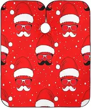 Whimsical Santa Hats Red Barber Capes Haircut Cape Adjustable, Gown Coloring Hair 64.9 In x 55.1 In, Whimsical Santa Hats Red