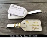 50 White (ID11 Style) Wedding favors, escort luggage tags, $3.05each