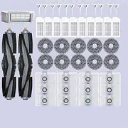 for Ecovacs Deebot X1 Omni T10 Turbo Vacuum Cleaner Robot Filter Side Brush Cleaning Cloth Spare Parts Dust Box Accessories Robot Vacuum Cleaner Accessories(47PCS)