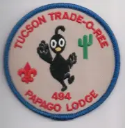 BSA OA Patch, Papago Lodge 494 Trade-O-Ree, Tuscon Arizona AZ MINT