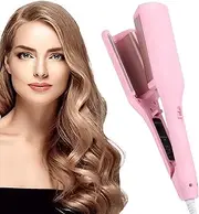 Wavy Hair Curling Iron - 32mm Curling Crimper with Adjustable Heat Settings, Deep Wave Volumizing Wand | Hair Curler for Travel, Dorm, Home and Salon Use, Perfect for Creating Waves