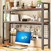Computer Desktop Bookshelf, Book Organiser Display Shelf, Shelving Shelf For Home Office Desktop, Multi-functional Display Shelf For Storage And Organisation Or Display, Desktop Shelf(Black,115x 20 x