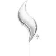 Mini Shape Silver Curve 48cm Balloon