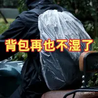 在飛比找蝦皮購物優惠-【臺北出貨】一次性背包電動車防雨罩透明防水套登山戶外學生雙肩