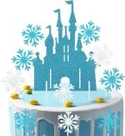 Frozen Castle Cake Topper Castle Snowflake Princess Castle Cake Decoration