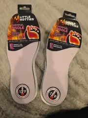 2 Pair Thermal Cushion Insoles Little Hotties Shoe/Boot Inserts Warm W 5-12