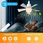 Socketed E27 30W Fan Light with Remote Ceiling Fans with Lights Dimmable Bedroom