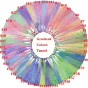 10pcs Gradient Fringe Tassel Sewing Finishes Trim DIY Bookmark Handmade craft