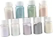 SHINEOFI DIY Paint Pigment Set 9pcs Mica Powder Epoxy Resin Dye Craft Kit Natural Organic Safe for Face Eyes