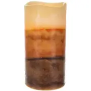Autumn Flame less LED Pillared Candles: Choose 1 Ginger Spice or Pumpkin -Timer