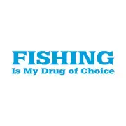 Fishing Drug Of Choice - Decal Sticker - Multiple Color & Sizes - ebn1705