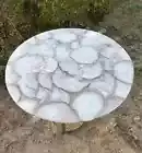 White agate coffee table top for hallway interior furniture decor