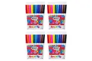 4x 10pc Texta The Original Smart Bullet Tip Markers Water Based Kids Drawing Pen