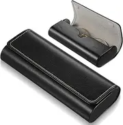 [COMNICO] Hard Shell Eyeglasses Case,1 Pcs Portable Sunglass Case Lightweight PU Leather Eyeglass Case