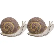 2x LVD Rusty Snail Patrick Resin Figurine Display Ornament Garden Decor 10.5cm