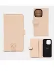 $129 Mimco Hendrix Flip Case iPhone 15 Pro in Almond