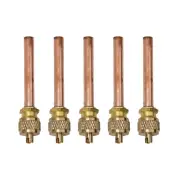 5 Pack of Brass Access Valves for Refrigeration and Air Conditioning Systems