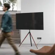 Lumi TT30-44F-01 Tripod Stylish Easel Studio TV Floor Stand Matte Black & Walnut [TT30-44F-01]