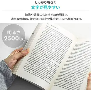 IRIS OHYAMA 【日本代購】LED檯燈 Qi無線充電 USB供電端口 LDL-QLDL-W 白色