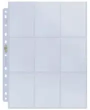 100 x Ultra PRO Platinum 9 Pocket 11 Hole Card Binder Album Folder Pages Sleeves