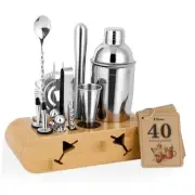 Bartender Kit with Stand, Cocktail Shaker Set for Enthusiasts and Beginners |