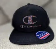 New CHAMPION OSFA Men’s Adjustable Snapback Hat One Size Black