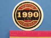 Music STICKER ~ 1990 SEATTLE Grunge Music Scene: Nirvana, Pearl Jam, Soundgarden