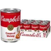 Campbells Condensed Cream of Shrimp Soup 10.5 Ounce Can Pack of 12