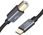 USB B to USB C Printer Cable 1M, CableCreation USB C Cable for MacBook Pro, Air, USB C MIDI Cable for Yamaha Casio Digital Piano MIDI Controller DJ Controller, Midi Keyboard DAC 3.3FT, Space Grey