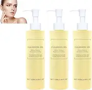 Cleansing Oil for Face, Pore Controlling Cleansing Oil, Gentle Makeup Removing, Blackhead Removal, Hydrating & Moisturizing, Refreshing for Everyday Makeup Removal, Lightweight & Non-Greasy (3pcs)