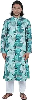 [Atasi] Traditional Party Wear Long Sleeve Kurta Mandarin Collar Neck Casual Wear