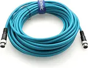 Eonvic Flexible Gigabit Ethernet Cable M12 D Code 4 Pin to 4 Pin Male Cat5e Shielded Networking Cable for Industrial Camera (15M)