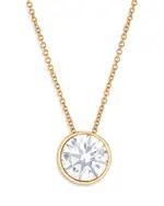 Bloomingdale's Fine Collection Certified Lab Grown Diamond Bezel Pendant Necklace in 18K Yellow Gold, 2.0 tcw