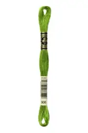 DMC - Color # 906 -- Green Mistletoe -- Embroidery Floss -- 8.7 yards- Per Skein