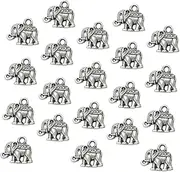 [COHEALI] Alloy Elephant Pendant Charm Diy Jewelry Set 20pcs for Necklace Bracelet Diy Craft