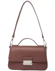[Mocha] Brooklyn Messenger Crossbody Bag in Tulipwood
